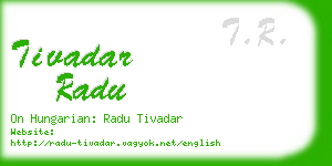 tivadar radu business card